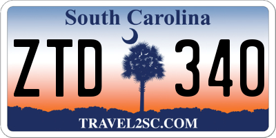 SC license plate ZTD340