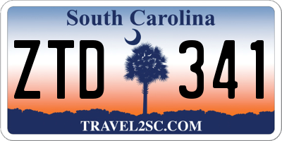 SC license plate ZTD341