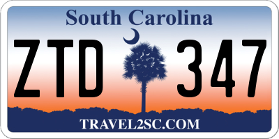 SC license plate ZTD347