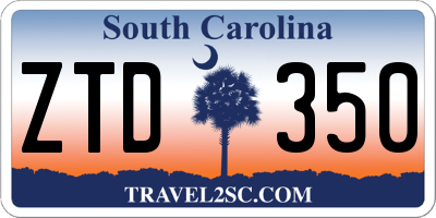 SC license plate ZTD350