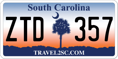 SC license plate ZTD357