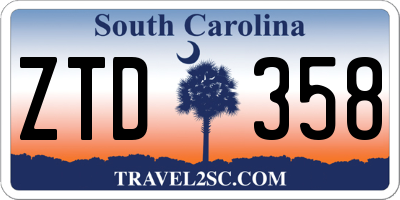 SC license plate ZTD358