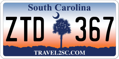 SC license plate ZTD367