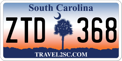 SC license plate ZTD368