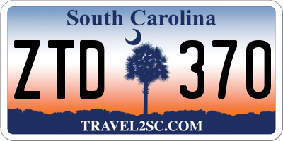 SC license plate ZTD370