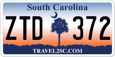 SC license plate ZTD372