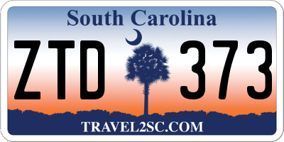 SC license plate ZTD373