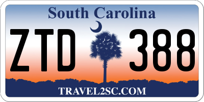 SC license plate ZTD388