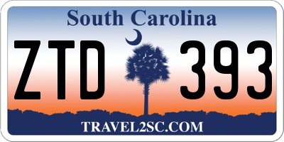 SC license plate ZTD393