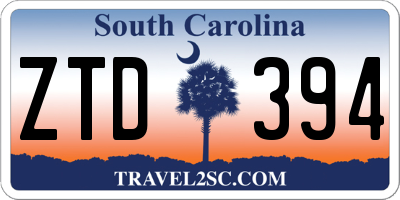 SC license plate ZTD394