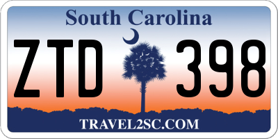 SC license plate ZTD398