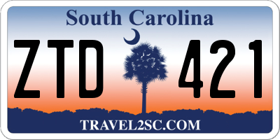 SC license plate ZTD421