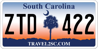 SC license plate ZTD422