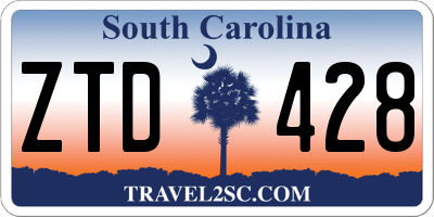 SC license plate ZTD428