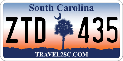 SC license plate ZTD435