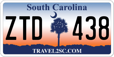 SC license plate ZTD438