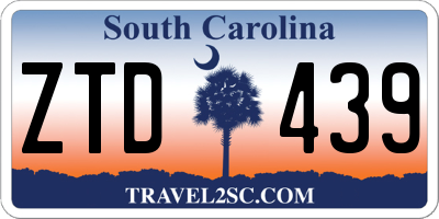 SC license plate ZTD439