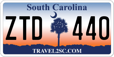 SC license plate ZTD440