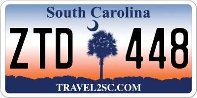 SC license plate ZTD448