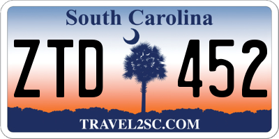 SC license plate ZTD452