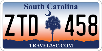 SC license plate ZTD458
