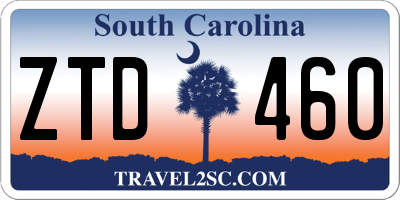 SC license plate ZTD460