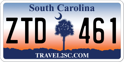 SC license plate ZTD461