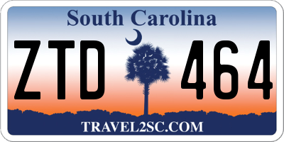 SC license plate ZTD464