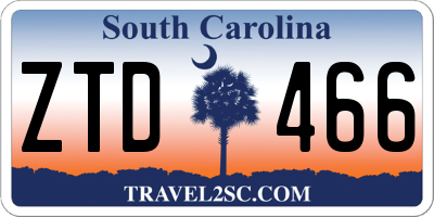 SC license plate ZTD466