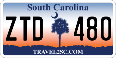 SC license plate ZTD480