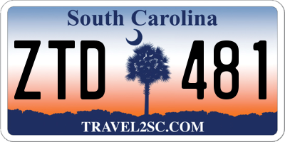 SC license plate ZTD481