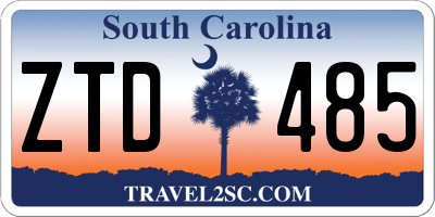 SC license plate ZTD485