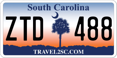 SC license plate ZTD488