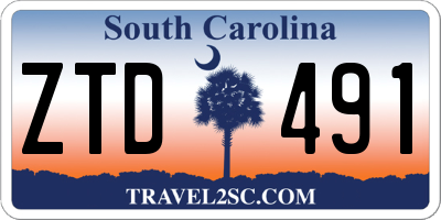 SC license plate ZTD491