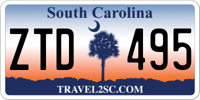 SC license plate ZTD495