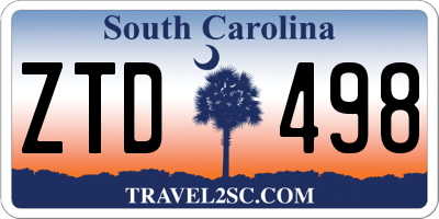 SC license plate ZTD498