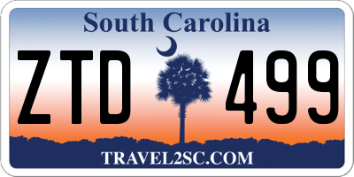 SC license plate ZTD499