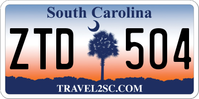 SC license plate ZTD504