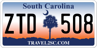 SC license plate ZTD508