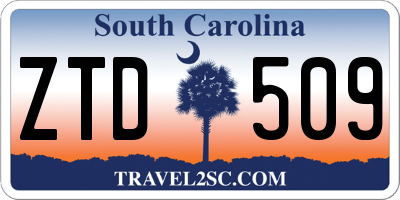 SC license plate ZTD509