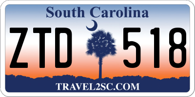SC license plate ZTD518