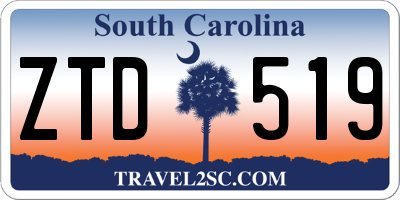 SC license plate ZTD519