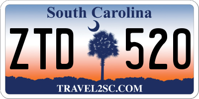 SC license plate ZTD520