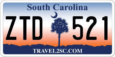 SC license plate ZTD521