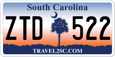 SC license plate ZTD522