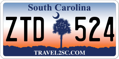 SC license plate ZTD524