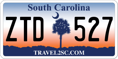 SC license plate ZTD527
