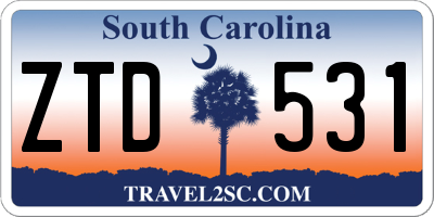 SC license plate ZTD531