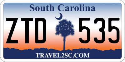 SC license plate ZTD535