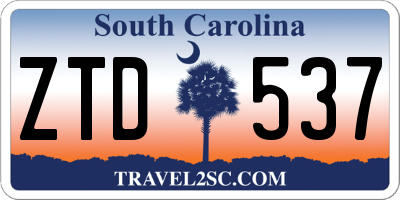SC license plate ZTD537